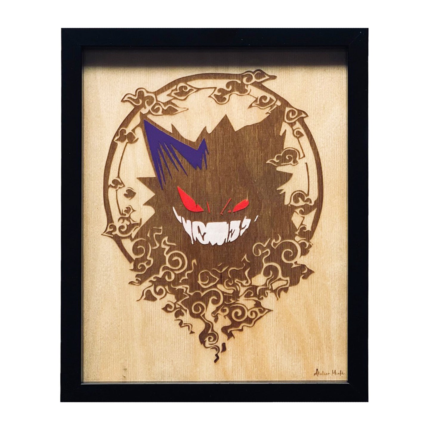 Tableau en bois | Pokemon | Ectoplasma | Gengar