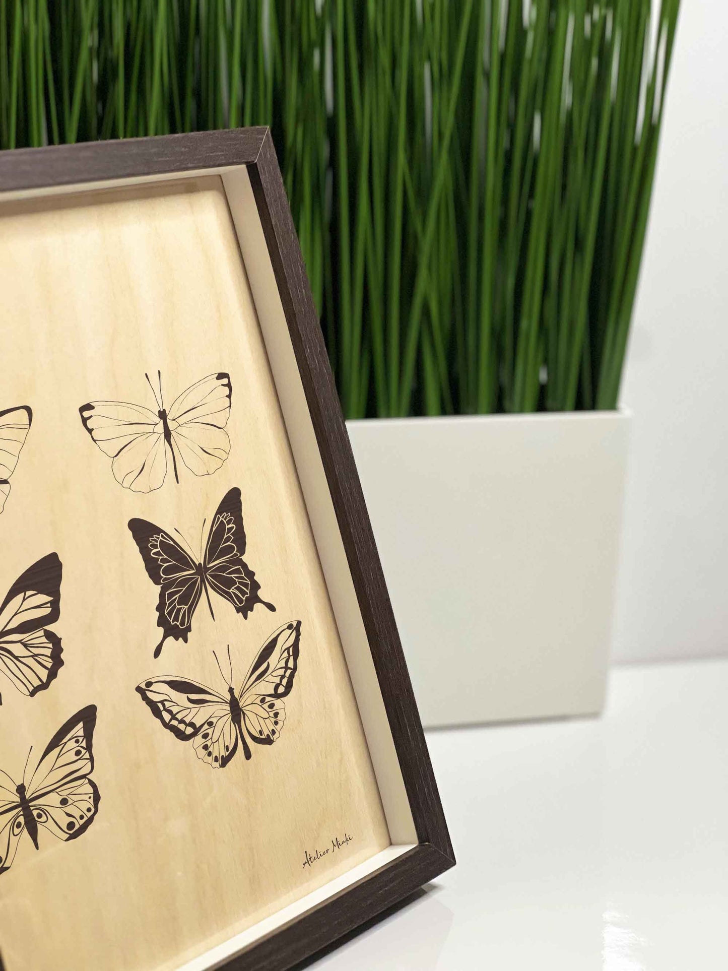 Tableau en bois | Animaux | Papillon