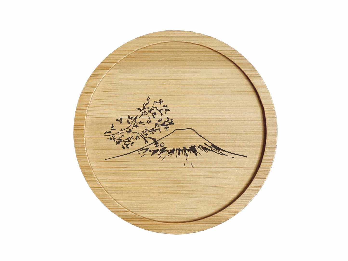 Dessous de verre en bambou | Japon | Mont Fuji