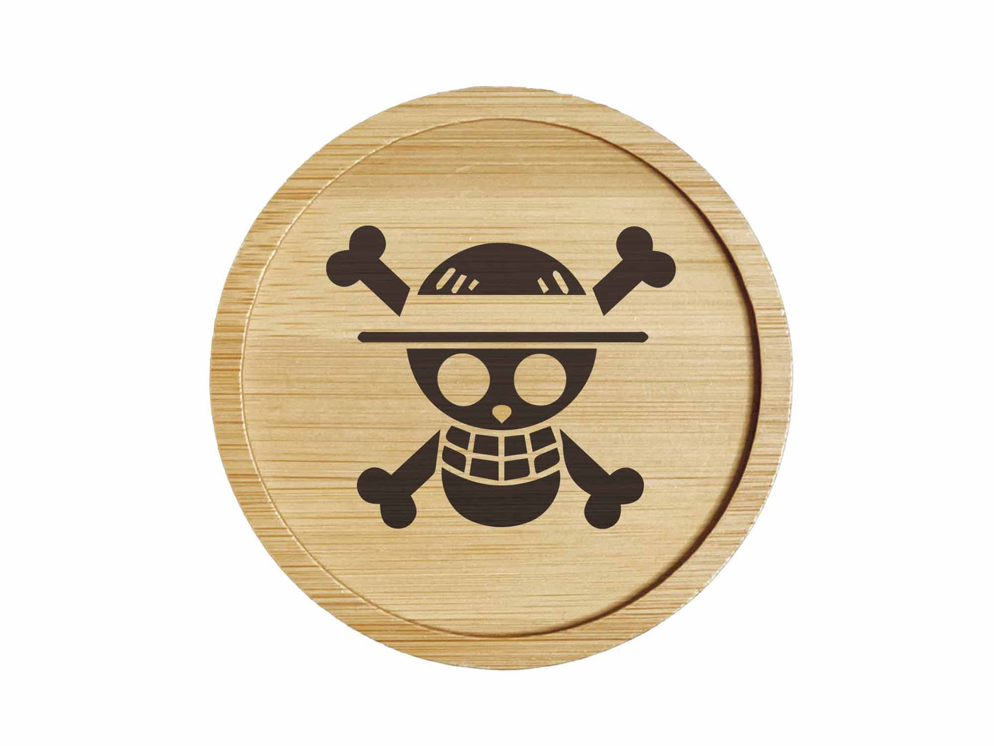 Dessous de verre en bambou | One Piece | Luffy