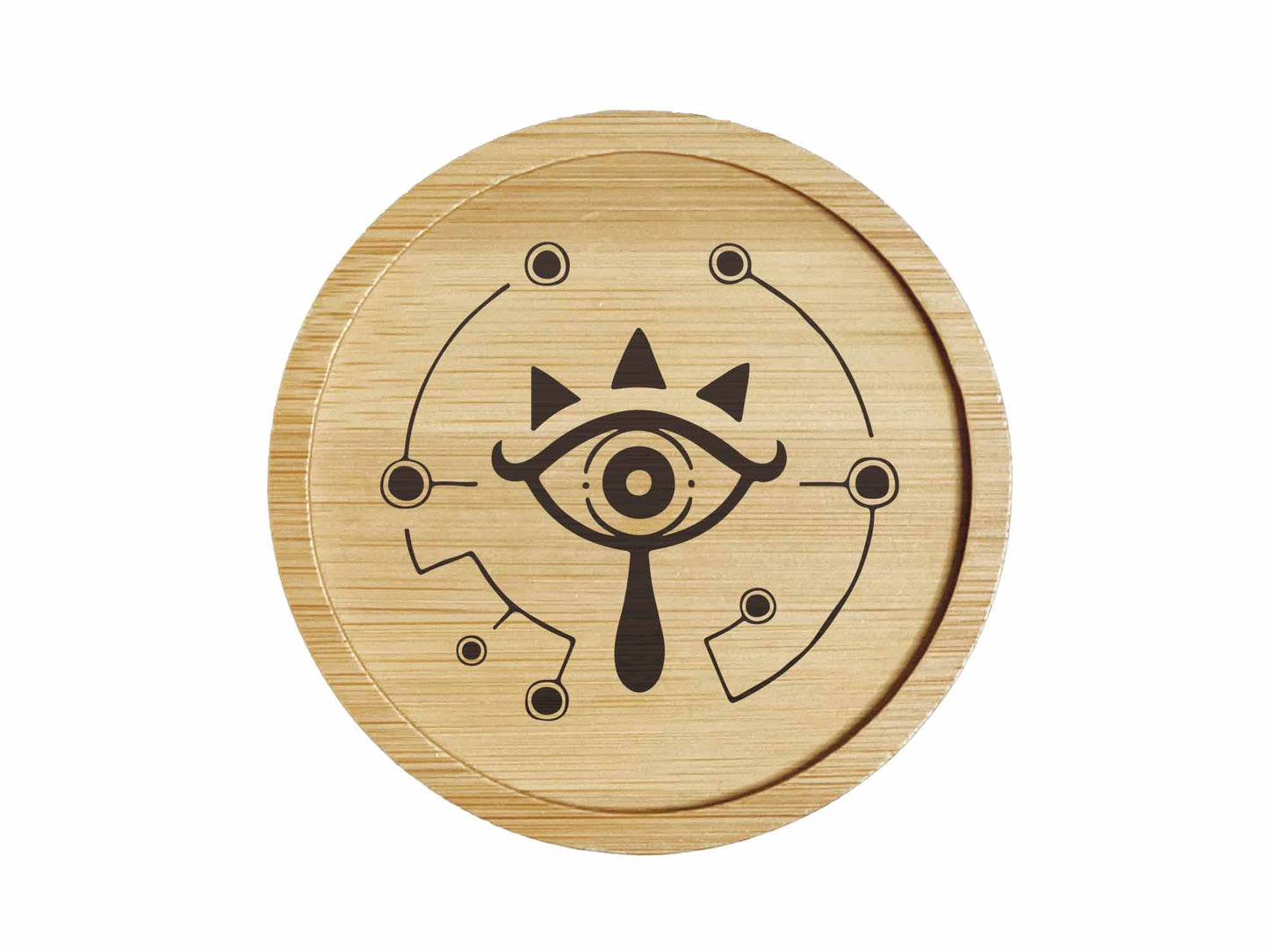 Dessous de verre en bambou | Zelda | L'Œil Sheikah