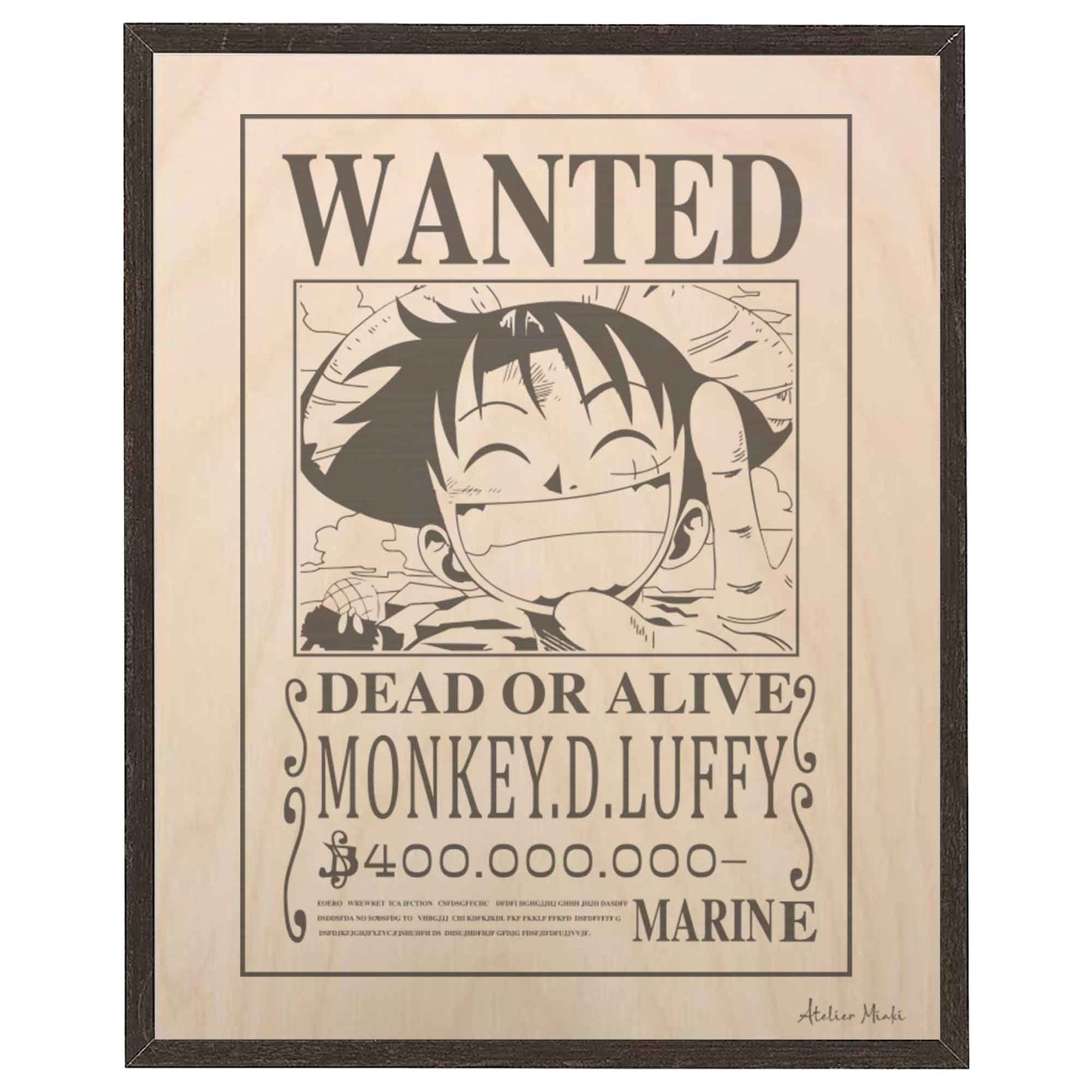 Tableau en bois | One Piece | Luffy