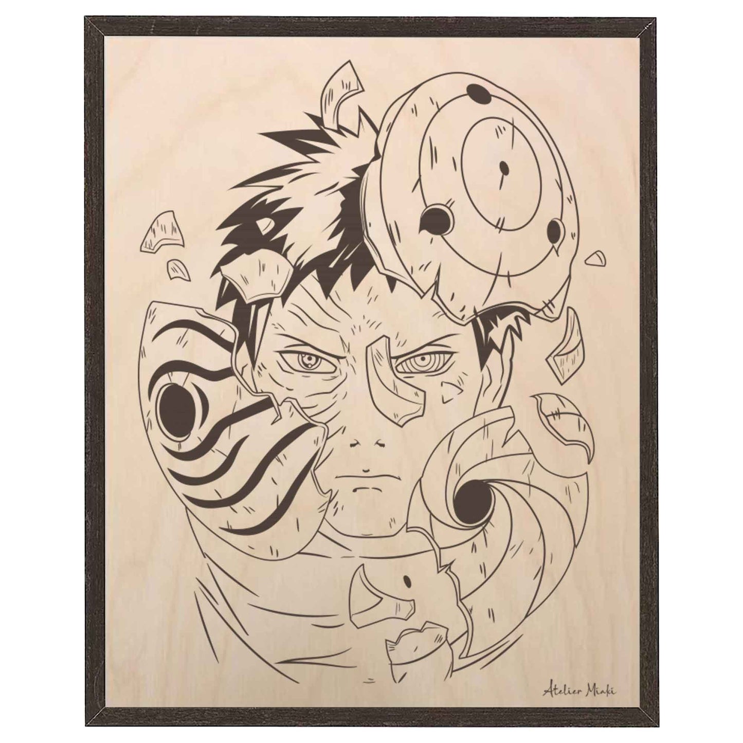 Tableau en bois | Naruto | Obito