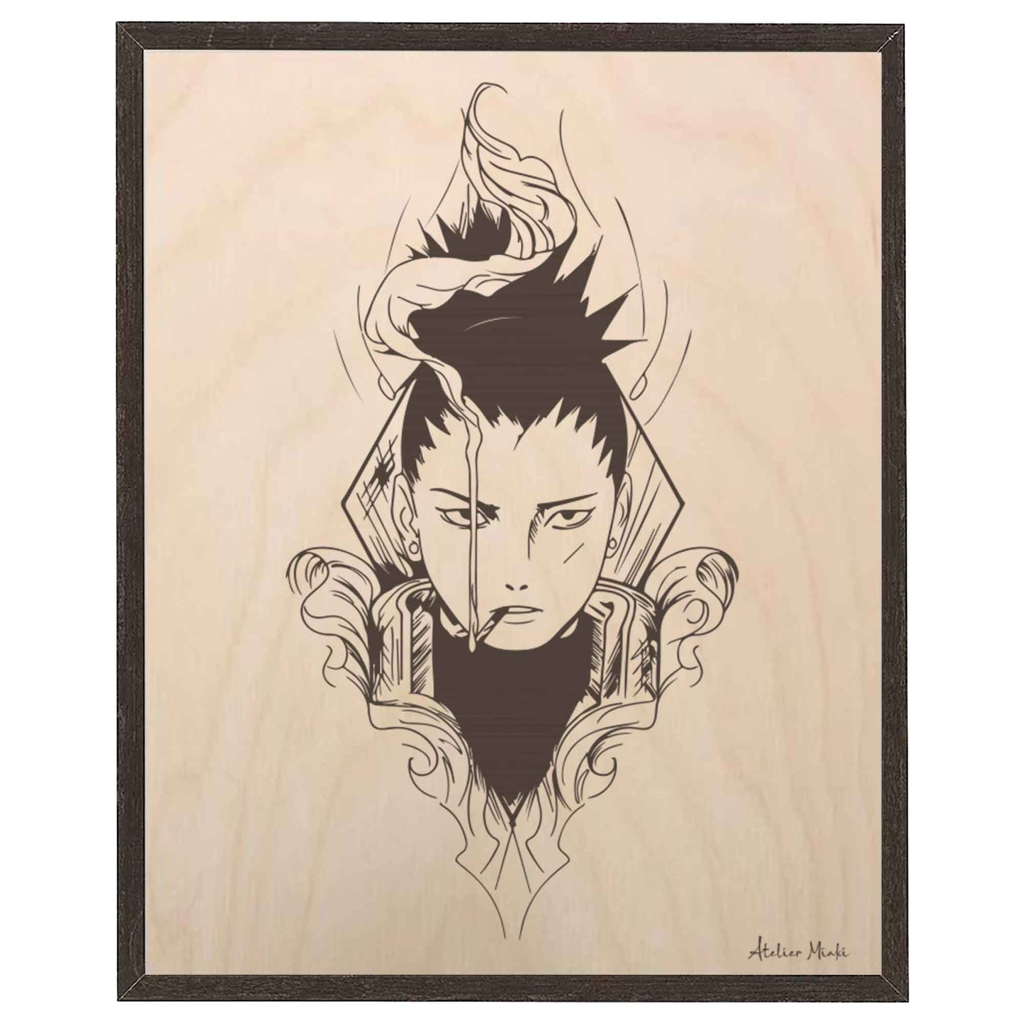 Tableau en bois | Naruto | Shikamaru
