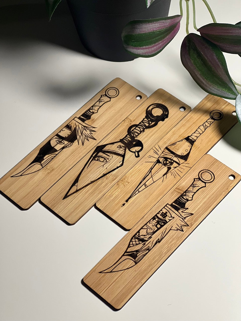 4 Marque pages en bambou