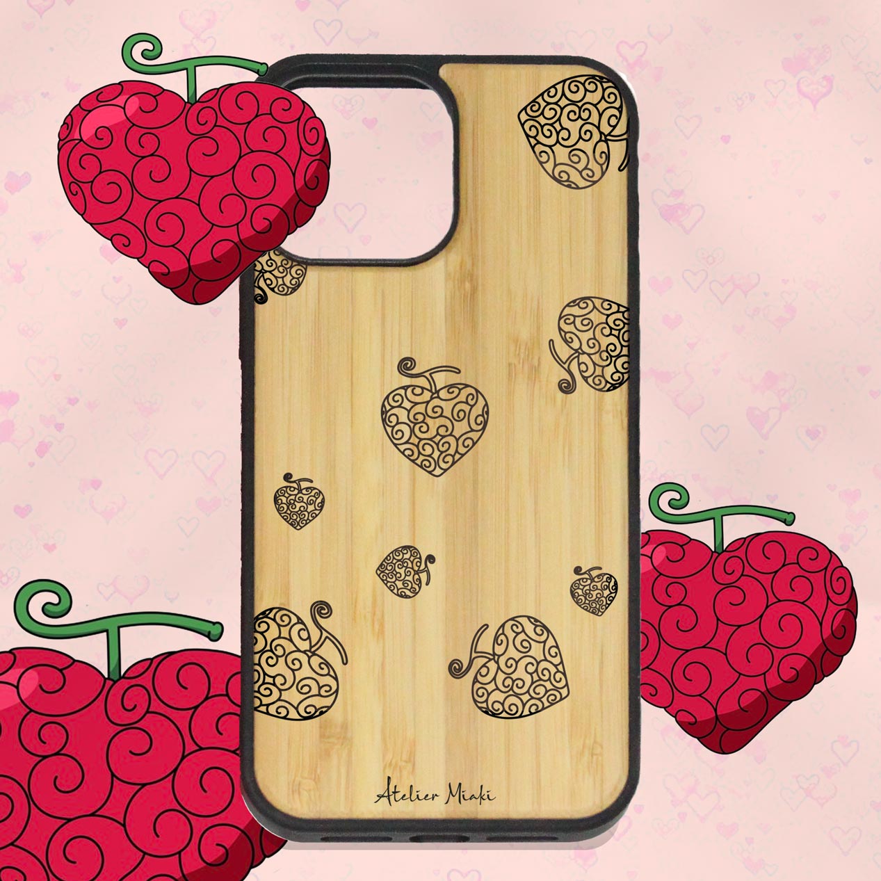 Coque pour smartphone en bambou | One Piece | Ope Ope no Mi