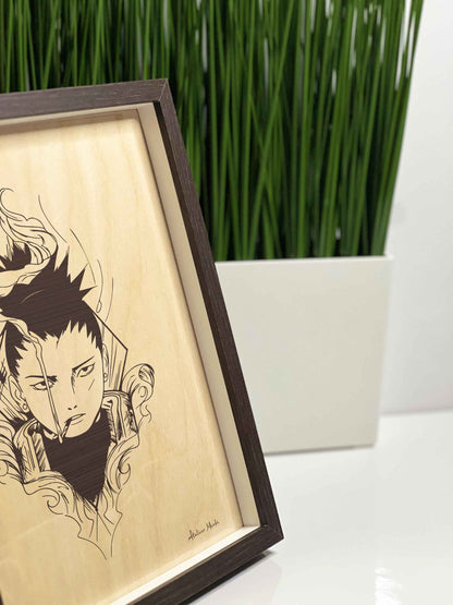 Tableau en bois | Naruto | Shikamaru
