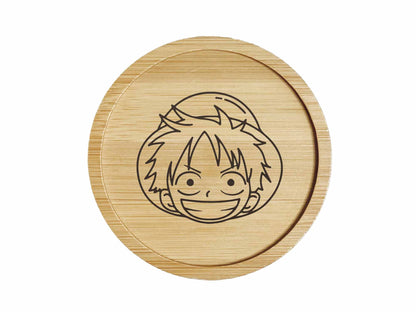 Dessous de verre en bambou | One Piece | Luffy