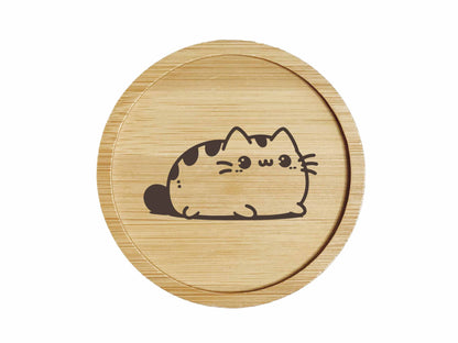 Dessous de verre en bambou | Kawaii | Fluffy