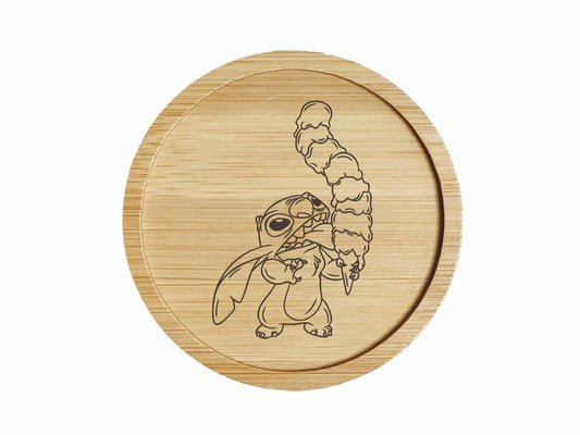 Dessous de verre en bambou | Lilo et Stitch | Stitch