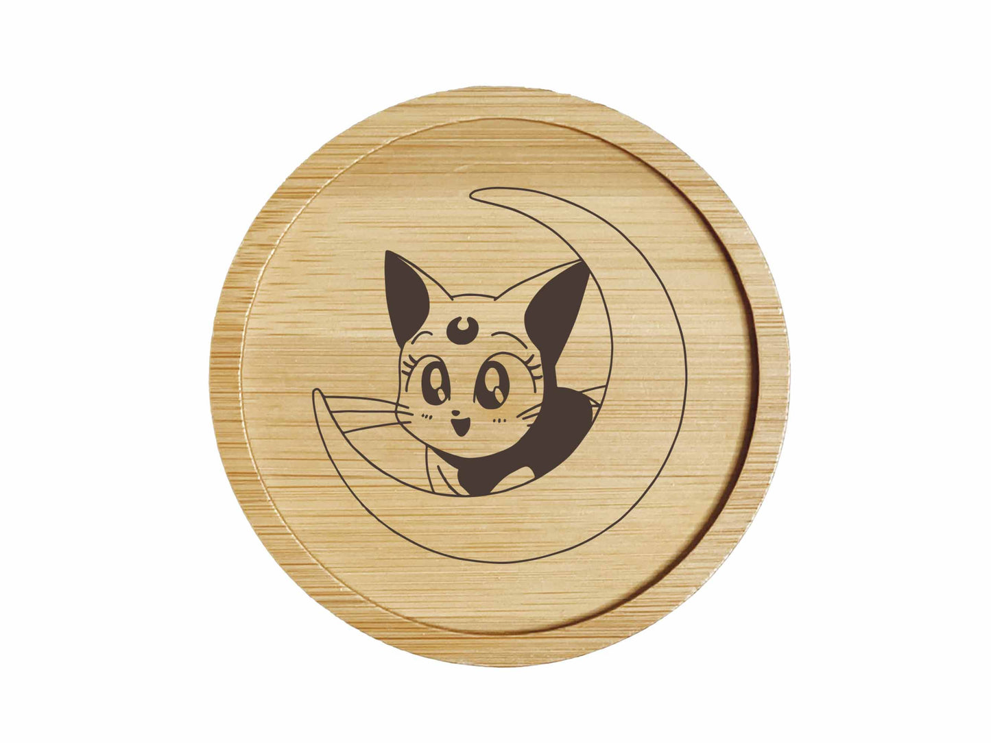 Dessous de verre en bambou | Sailor Moon | Luna