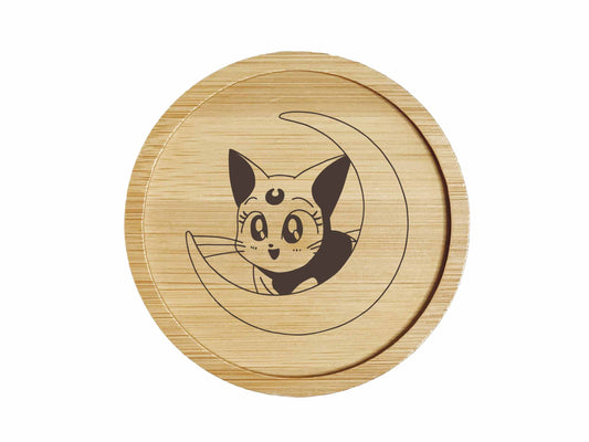Dessous de verre en bambou | Sailor Moon | Luna