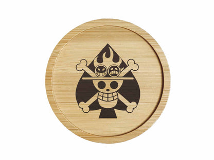 Dessous de verre en bambou | One Piece | Ace