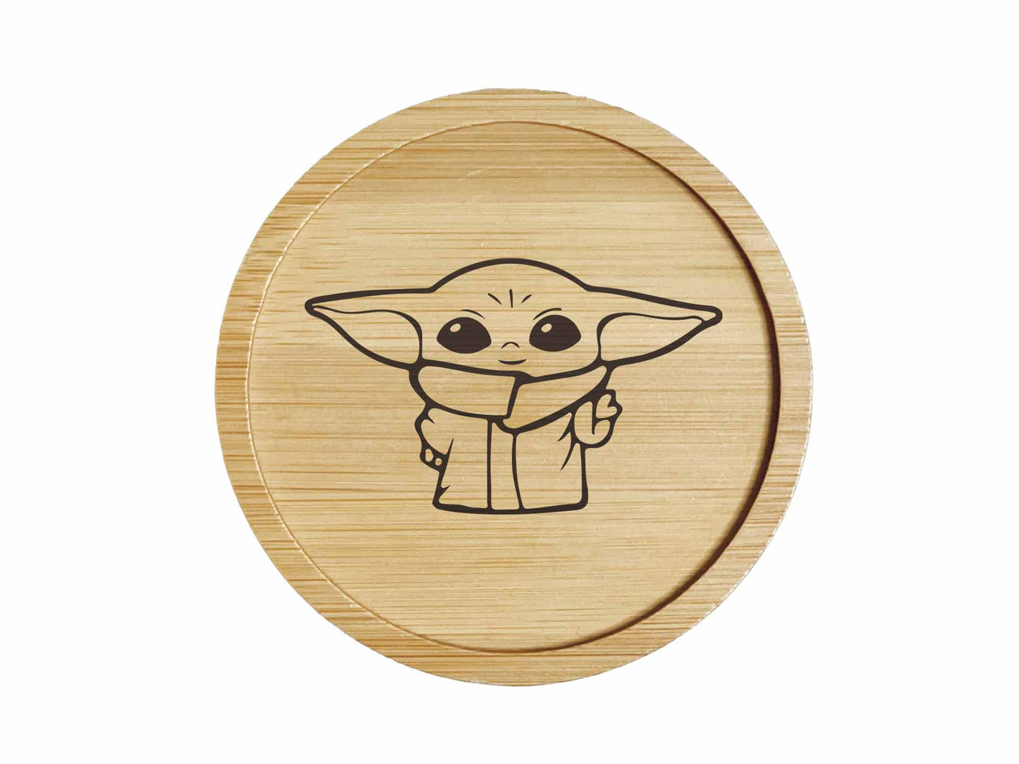 Dessous de verre en bambou | Star Wars | Baby Yoda