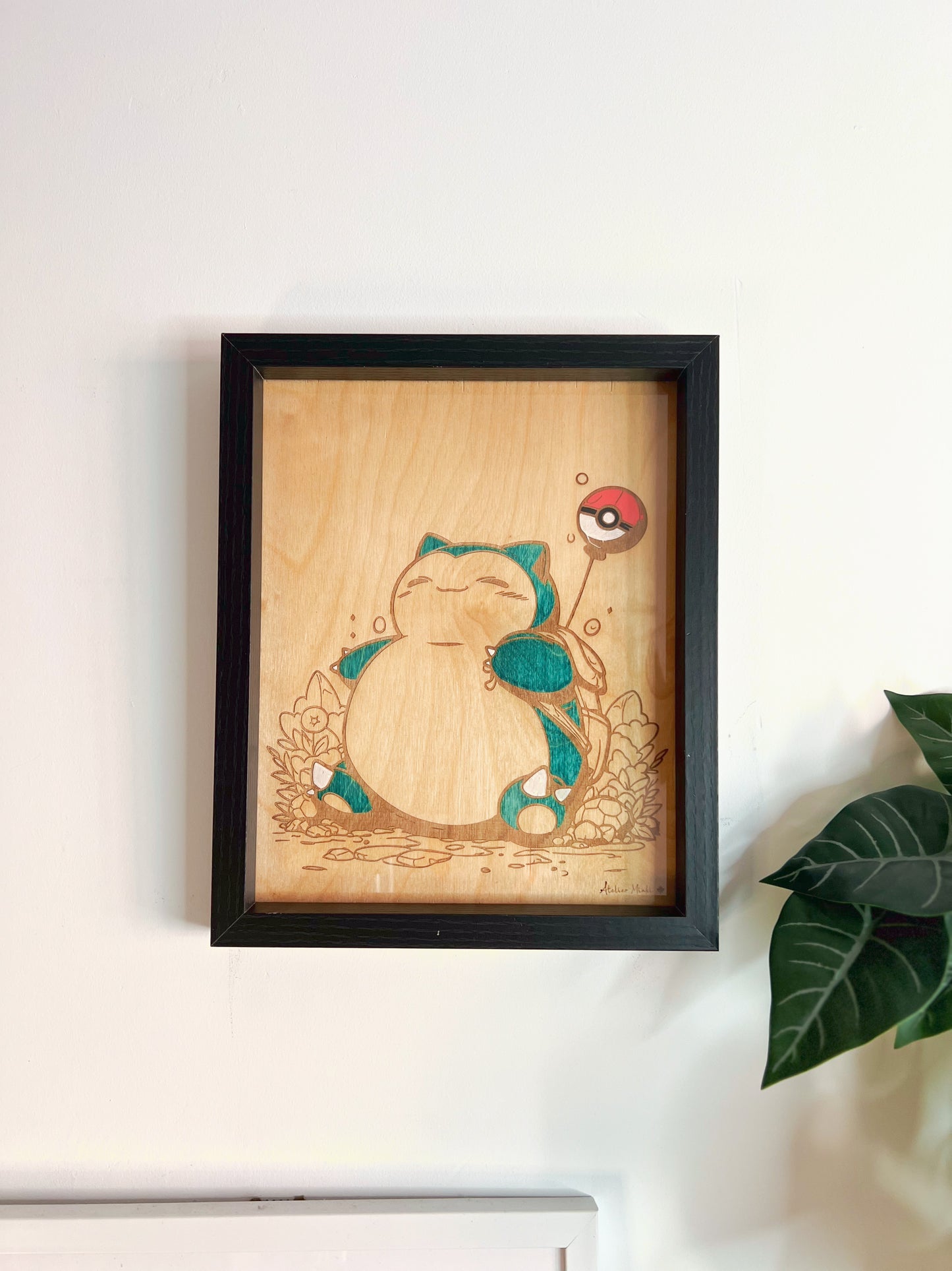 Tableau en bois | Pokemon | Ronflex