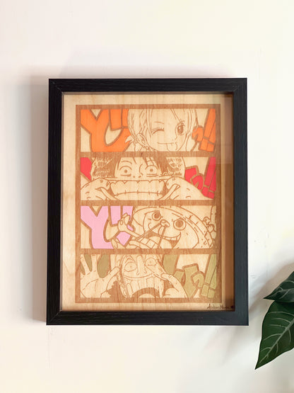 Tableau en bois | One Piece | Mugiwara