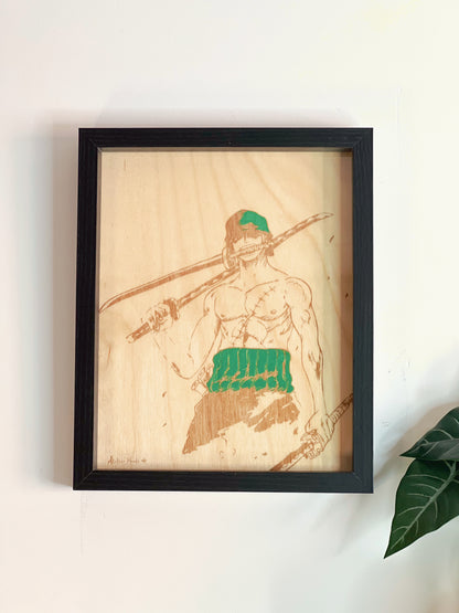 Tableau en bois | One Piece | Zoro