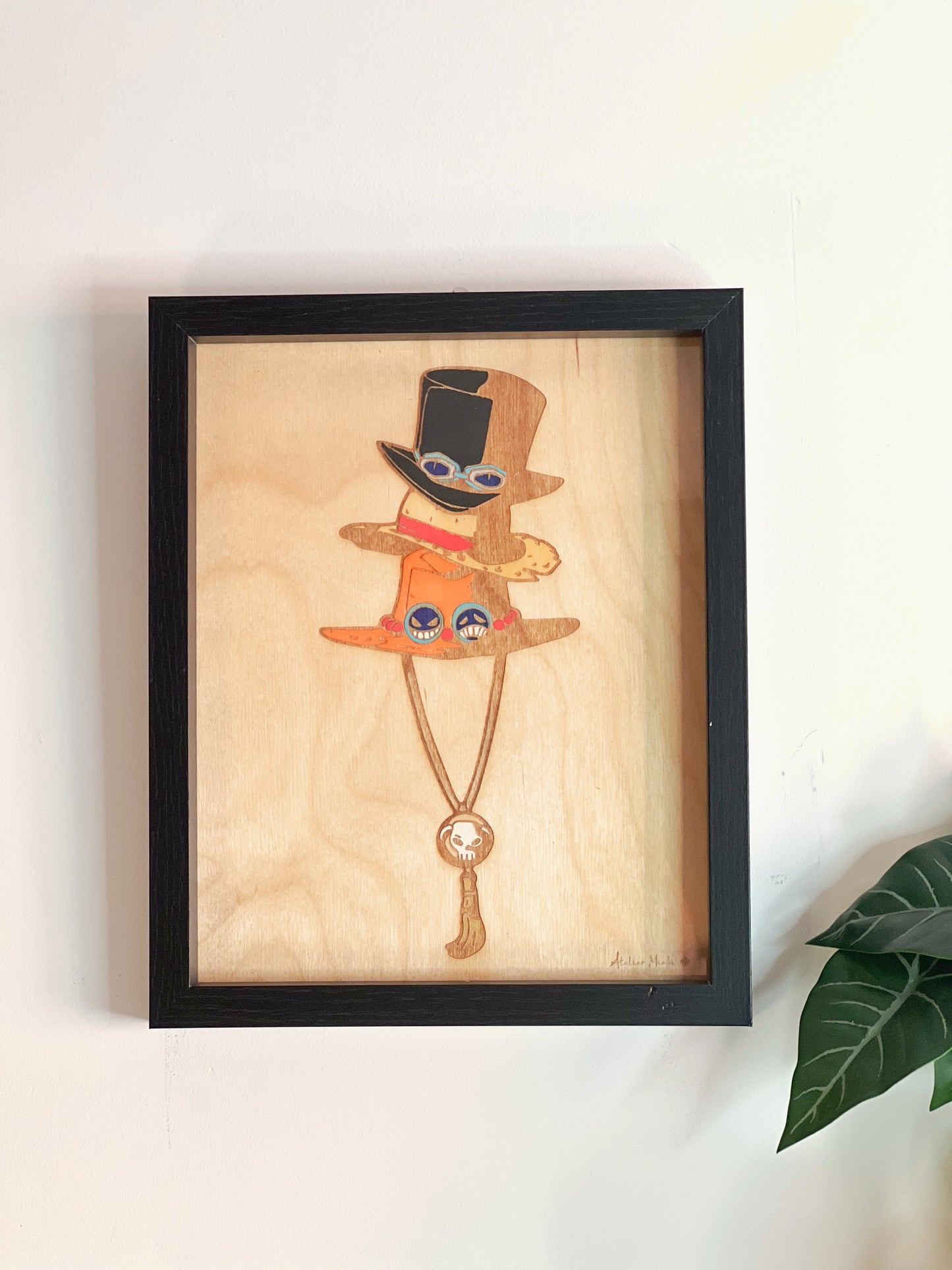 Tableau en bois | One Piece | Chapeau