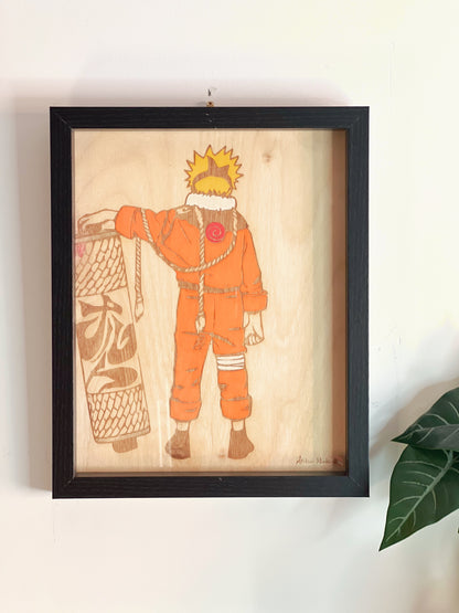 Tableau en bois | Naruto | Parchemin