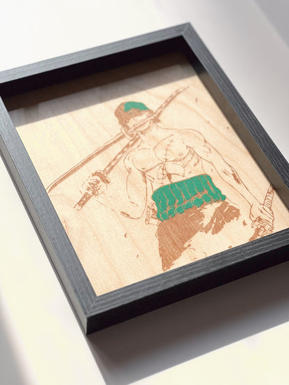 Tableau en bois | One Piece | Zoro