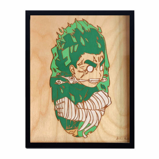 Tableau en bois | Naruto | Rock Lee