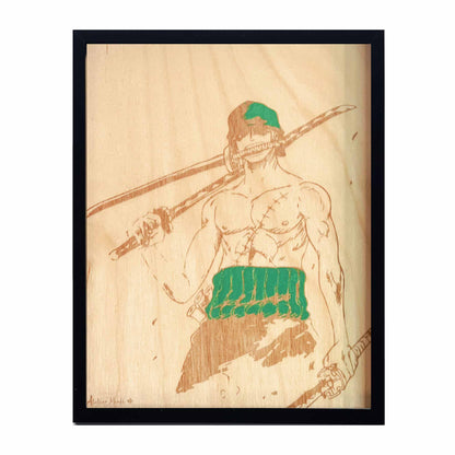 Tableau en bois | One Piece | Zoro