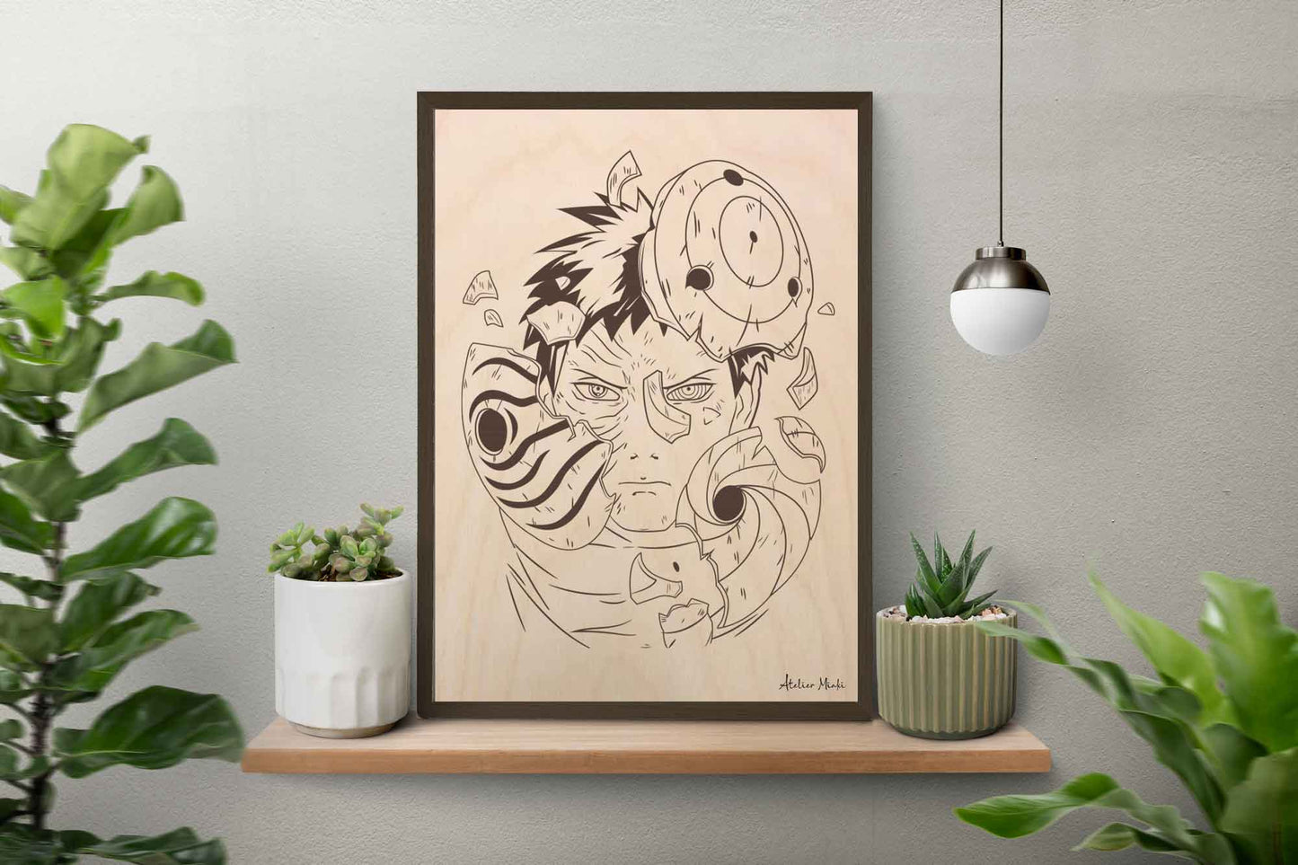 Tableau en bois | Naruto | Obito