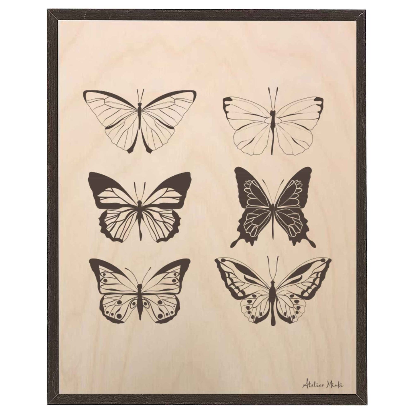 Tableau en bois | Animaux | Papillon