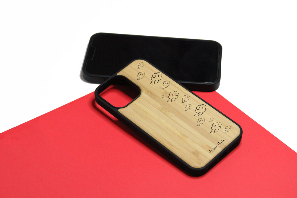 Coque pour smartphone en bambou | Naruto | Nuage Akastuki